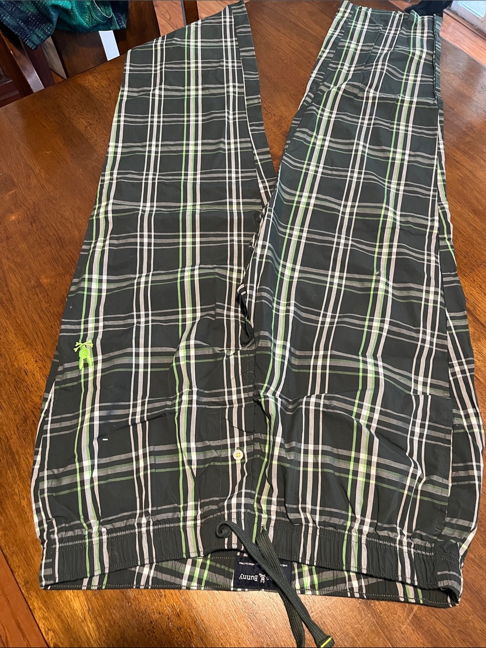 Psycho bunny neon green lounge pants . Neon Green plaid xl
